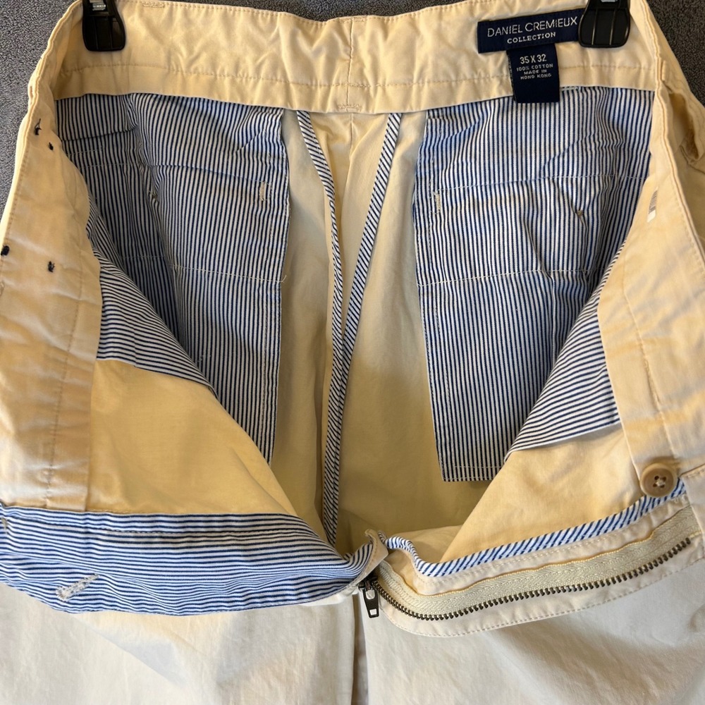 Daniel Cremieux Cream Chinos Mens 34x32 (35 tag) Casual Pants Straight Leg